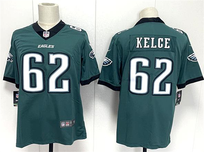 Men's Green Philadelphia Eagles #62 Jason Kelce 2024 New Vapor Untouchable Limited Stitched Football Jersey
